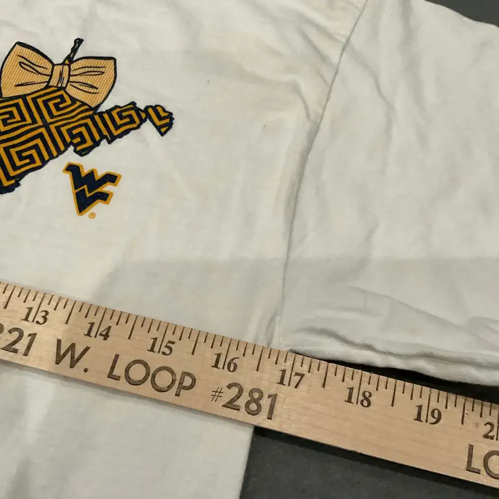 West Virginia Mountaineers Long Sleeve T-Shirt White Medium, Hanes